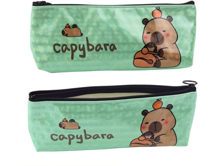 Capybara School Federtasche Metallisch Schimmernd Grün