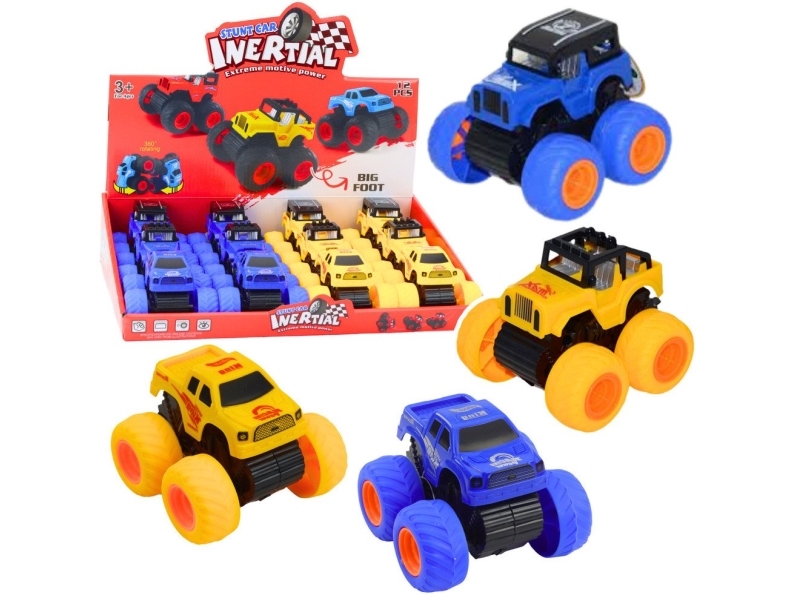 LeanToys terrænbil til klatring med motor gul/blå