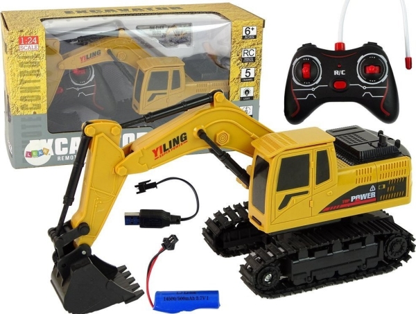Remote Controlled Excavator 1:24 Yellow
