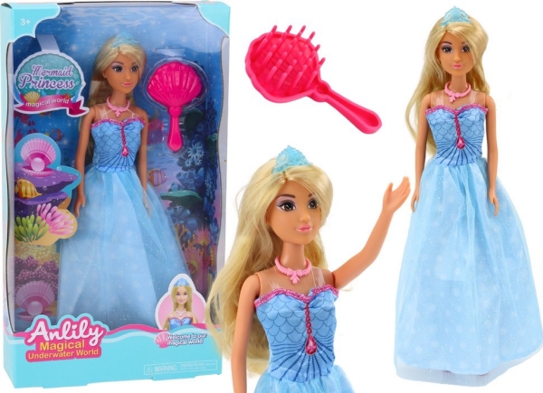 LeanToys Anlily Sjöjungfru Prinsessdocka Blå klänning Borste | Kläder & Säkerhet - Arbetskläder - Skjortor | GameStuff