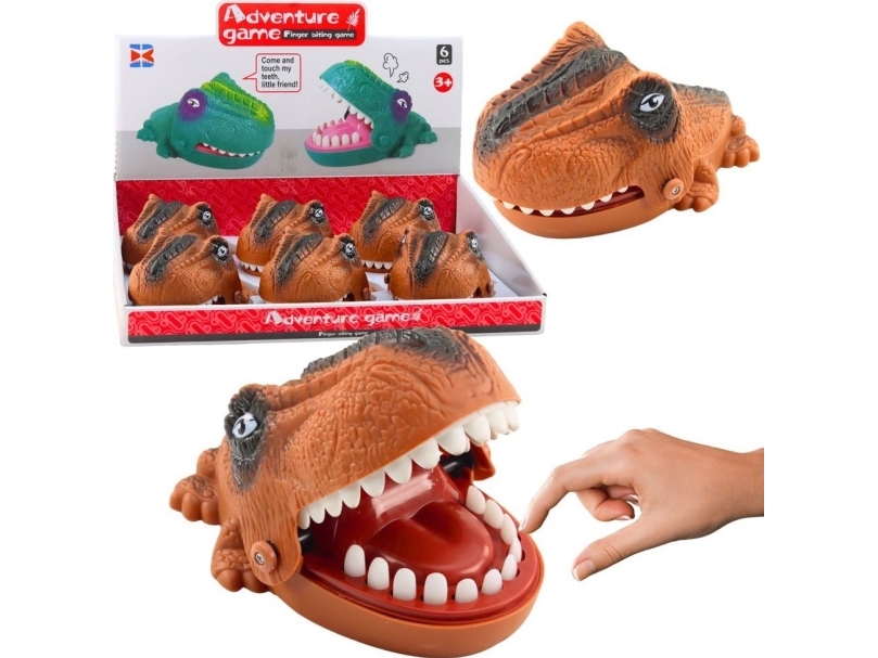 LeanToys skicklighetsspel Spel Gripande anfallande dinosaurie brun | Leksaker - Spel - Arkadspel | GameStuff