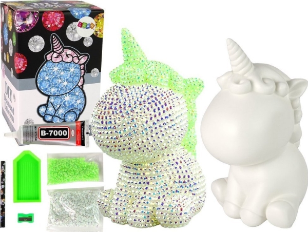 Leantoys Einhorn Diy-Set Diamanten/Kristallsteine Grün