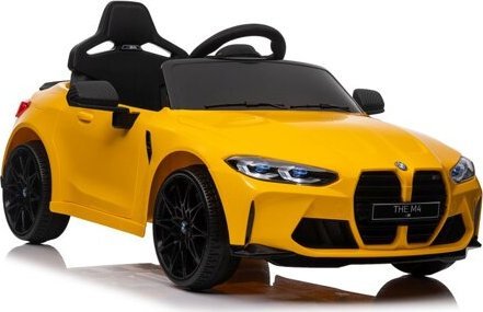 Vienvietis vaikiškas elektromobilis Lean cars BMW M4, geltonas