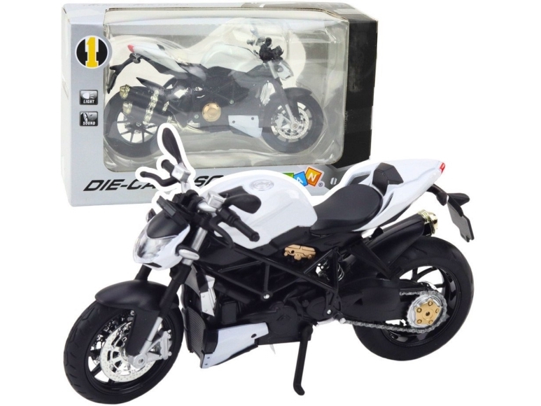 Metal Sports Motorcykellygter med lyde Hvid 1:12