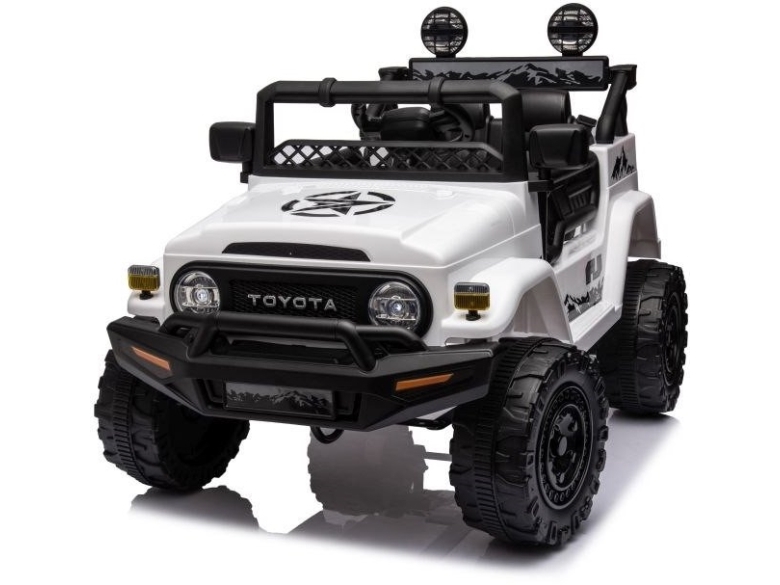 Lean Cars Akumuliatorinis automobilis vaikams Toyota FJ 4x4, baltos spalvos