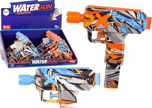 LeanToys liten vattenpistol graffiti blå/orange | Leksaker - Rollek - Blaster och leksaksvapen | GameStuff