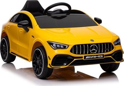 Lean Cars Vienvietis elektromobilis vaikams Mercedes CLA 45s AMG, geltonas