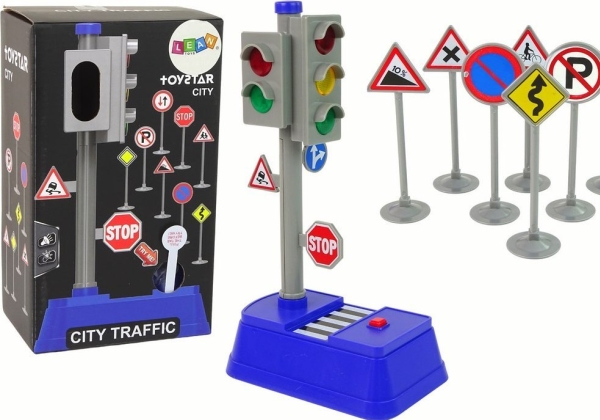 LeanToys sæt trafikskilte lys og lyde 23 cm