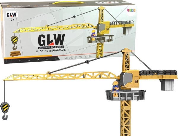 Byggekøretøj Kran 95 Cm Gul Lean Toys