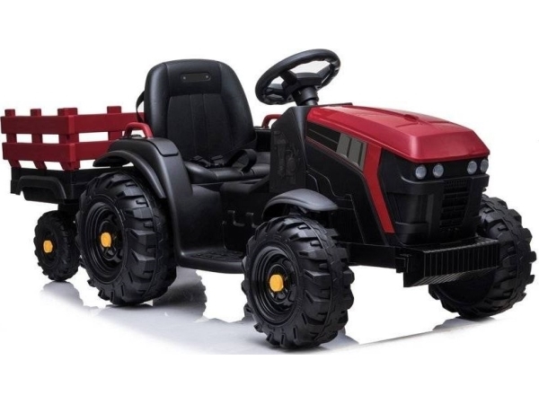 Lean Cars Traktori BDM0925-akkuperävaunulla Red.