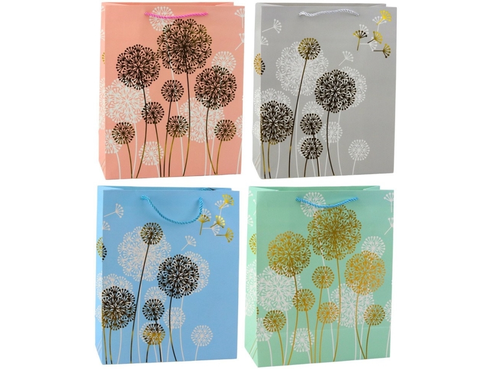 Lean Gavepose Oppustelige Delfiner Gulddetaljer 32 X 26 X 12 Cm