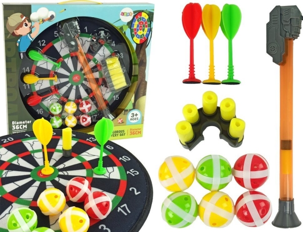 Lean Toys Vaikiškas smiginio žaidimas su priedais, 35 cm