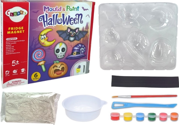 Leantoys Diy Halloween-Sæt Magneter Gipsstøbninger Græskar