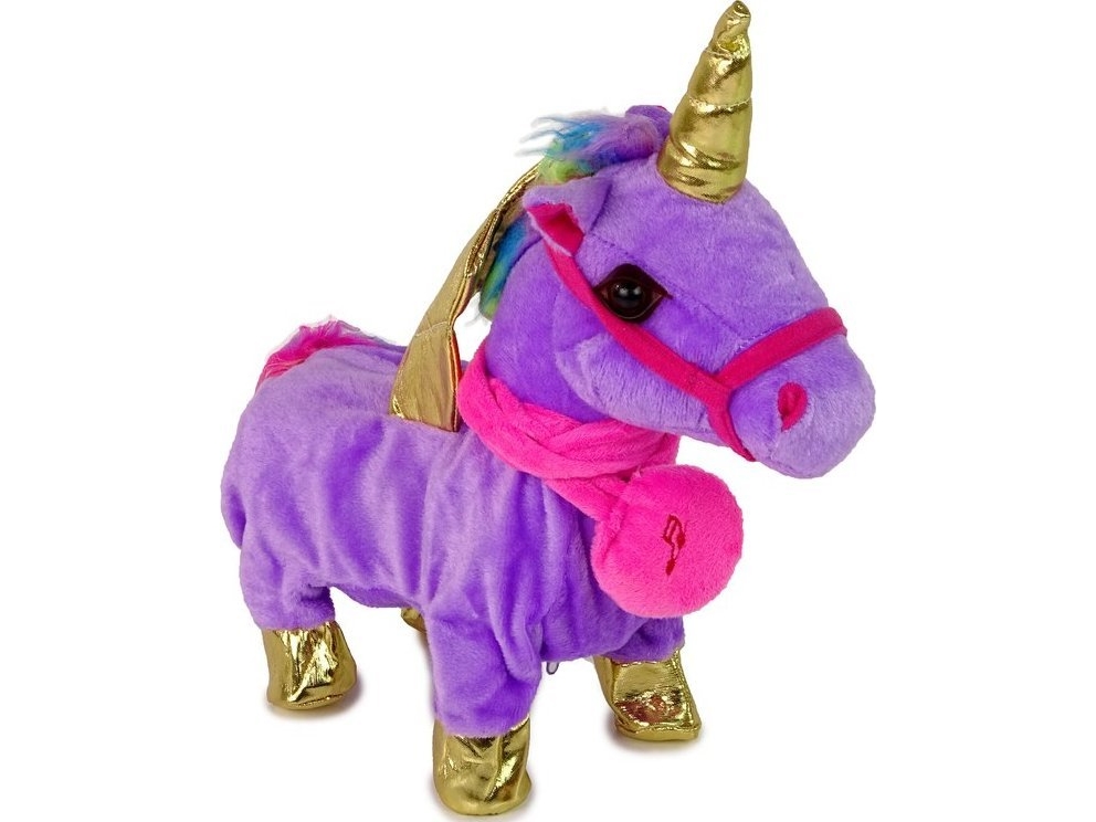 Lean Toys Interaktyvus Vienaragis Su Auksiniais Sparnais, 30 Cm