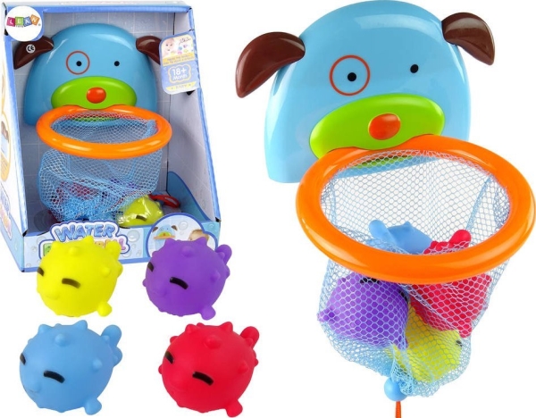 LeanToys Mini koripallo koira kori kumikala kylpy lelu