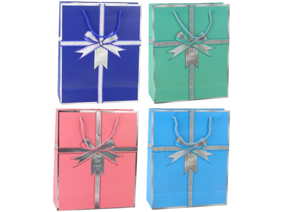 Lean Geschenktüte Mit Schleife Just For You 32 X 26 X 12 Cm