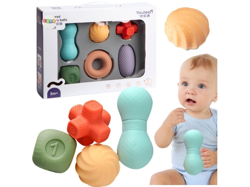 Soft Sensory Toys Farbige Blöcke 6Er Set Edukamp