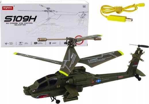 Lean Toys Sraigtasparnis valdomas nuotoliniu būdu Syma S109H – pramogai ir pilotavimo įgūdžiams lavinti.