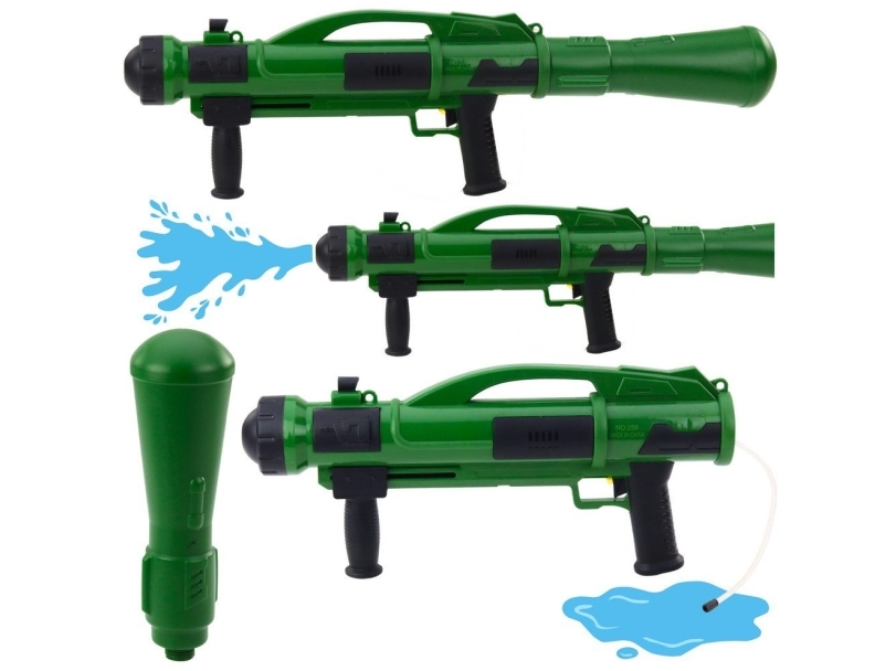 Pistol Broń Na Wodę Bazooka Z Pompą 73 cm Zielona 1100ml LEAN Toys | Utomhusleksaker - Glasögon & Dykmaske - Vattenpistoler | GameStuff