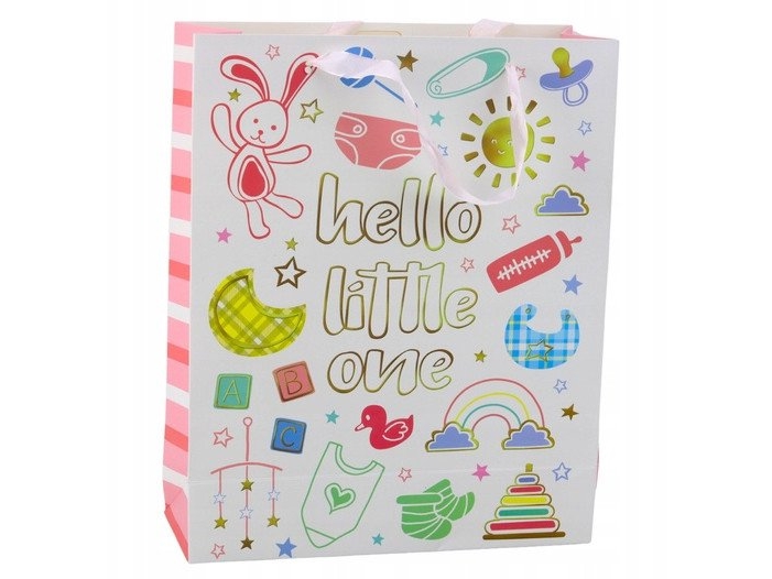 Lean Geschenkbeutel Zur Geburt Hello Little One, 32 X 26 X 10 Cm