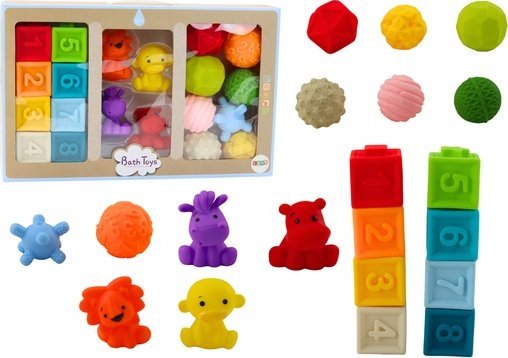 LeanToys pehmeät kylpytyynyt 20 kpl Eläinten muodot