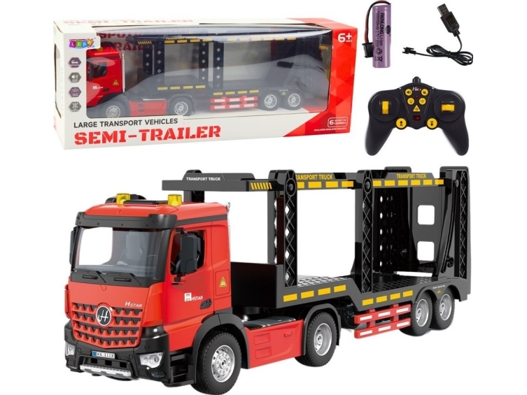 Leantoys Large Lora Ferngesteuerter Truck Rc 2.4G 6Ch Rot