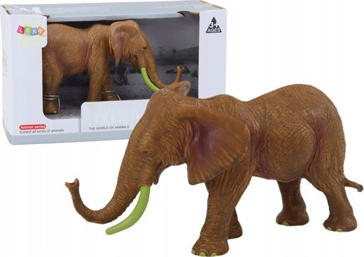 Leantoys Figur Afrikansk Safari Elefant, Brun