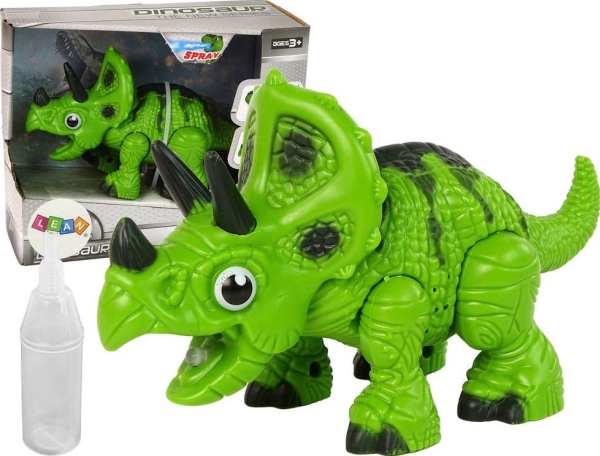 Leantoys Interaktiver Dino Triceratops Wasserpistole Mit Sound, Grün