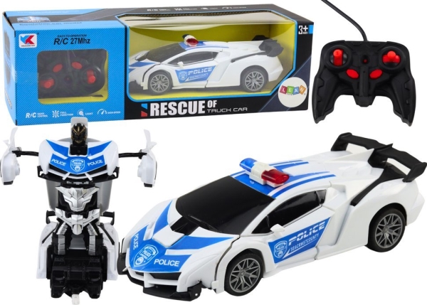 R/C Polisbil 2in1 Auto Robot Ljud Ljus | Hobby - Modellbygge - Plast Byggmodeller - flyg | GameStuff