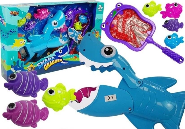 Leantoys Badeset: Hai-Angelniedrigfang Mit Fischernetz
