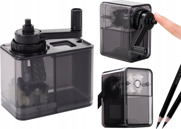 LeanToys vevvässare med förvaringslåda Svart | Skrivredskap - Skrivtillbehör - Pennvässare | GameStuff