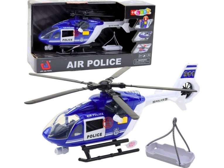 Lean Toys Policijos sraigtasparnis su šviesomis ir garsais 1:14