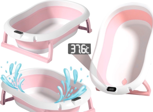 Lean Sulankstoma kūdikių vonelė su neslystančiomis kojelėmis, 75x46 cm