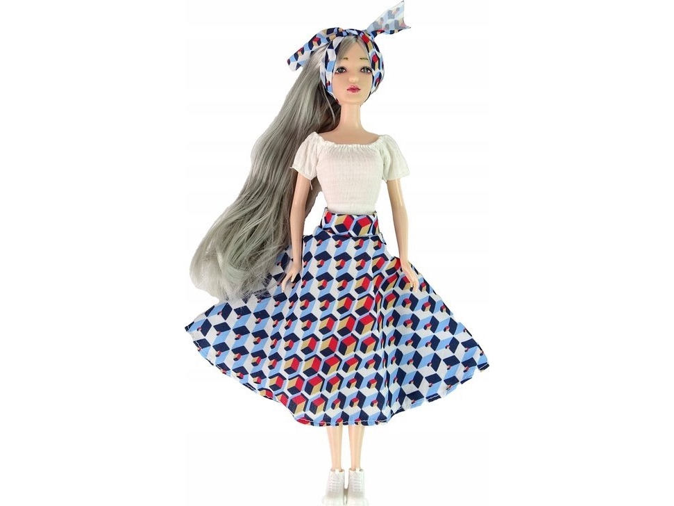 Leantoys Baby Puppe Emily Grau Haar Katze Schaukel