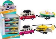 LeanToys terrængående bil med brodder/hjul, med slanger? (medkøretøj) og helikopter, metal