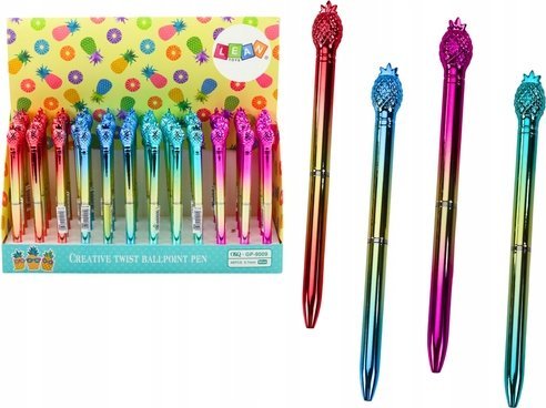 Leantoys Ananas Glanz Gold Stift Gefärbt Blau Refill 0,7Mm Mix