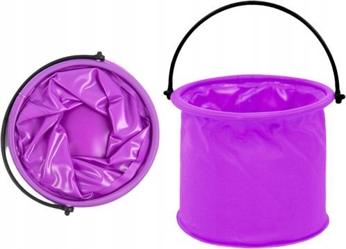 LeanToys sammenklappelig PVC-vandspand til flere formål Lilla