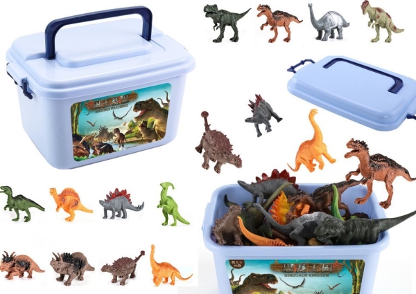 Lean Toys Dinozaurų figūrėlių rinkinys su parko aksesuarais, 46 elementai