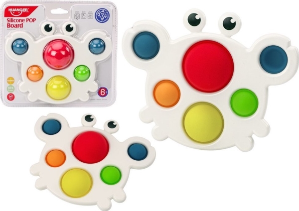 Silikonplatta färgglad krabba pop it leksak för barn | Leksaker - För dom minsta - Aktivitetsleksaker | GameStuff