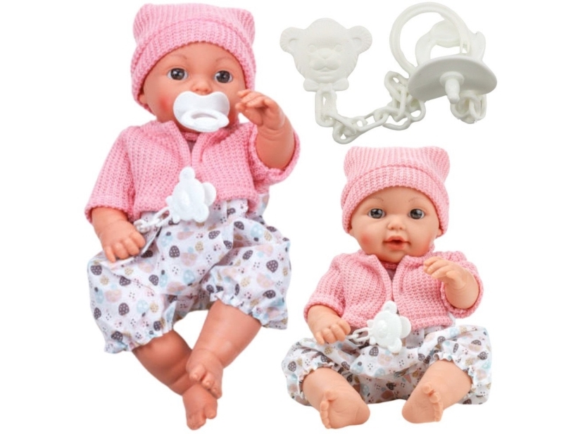 Baby Boy Doll Pullover Mütze Schnuller Sounds Lean Toys