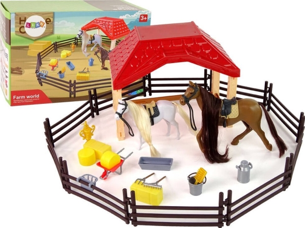 LeanToys Farm Stable Figurine Grooming Horse Figurines Tillbehör LEAN Toys | Leksaker - Figurer & Dockor - Figurlekset | GameStuff