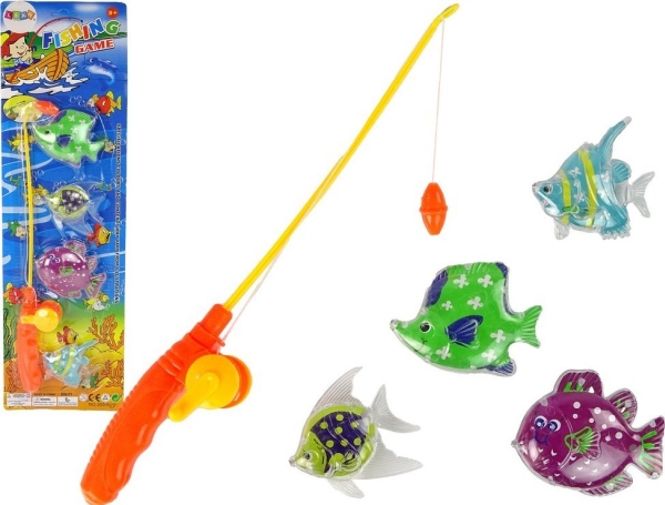 Fiskfångstspel Fiskespö 4 delar LEAN TOYS | Utomhus - Fiskeredskap - Fiskeset | GameStuff