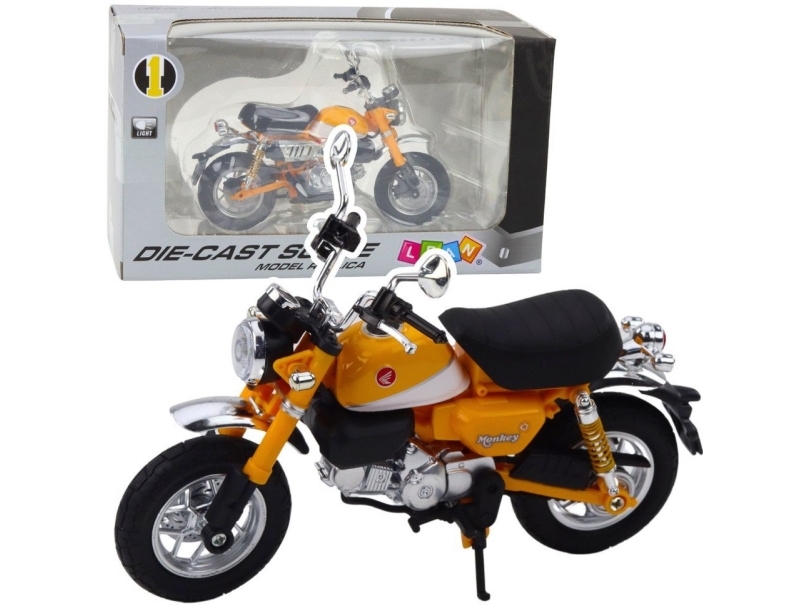 Lean Toys RETRO MOTOCIKLAS CLASSIC METAL Geltonas 1:12