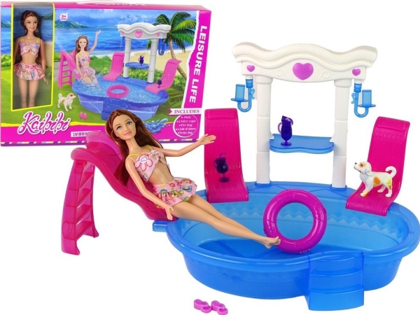 Leantoys Baby Doll Tilbehør Pool Slide Lean Toys