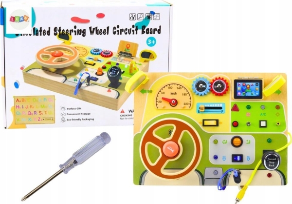 Leantoys Analogt Sansebræt Manipulerende Bil Led-Lys