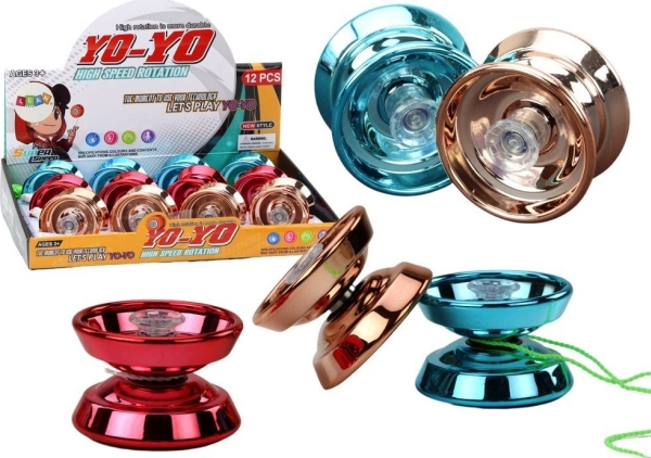 Leantoys Aluminium Yoyo Klassisch Blau Gold Rot