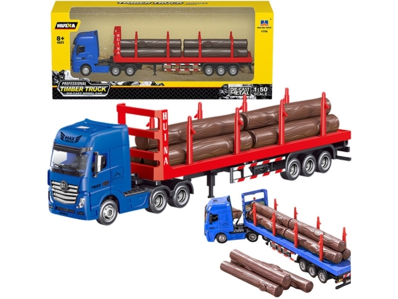 Lastbil Trä Transport Metall Huina 1:50 Röd | Leksaker - Bilar och andra fordon - Lastbilar | GameStuff