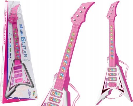 Elektrisk guitar lys lyd pink