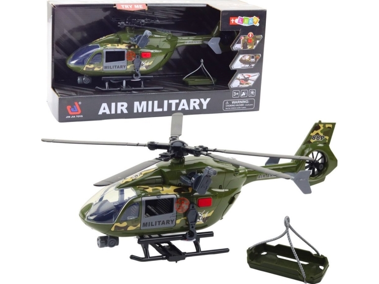 Militær helikopter 1:12 med lys og lyde EDUKAMP