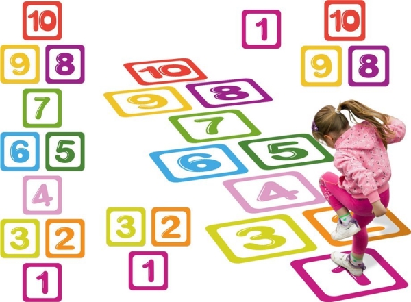 Pädagogische Zahlen Bodenaufkleber Für Spiele Im Klassenzimmer